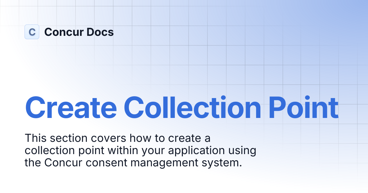 Create Collection Point | Concur Docs